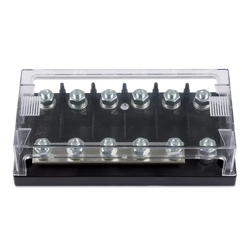 Six-way fuse holder for Mega-fuse with busbar (250A)