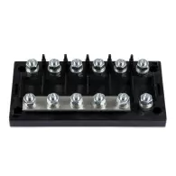 Six-way fuse holder for Mega-fuse with busbar (250A)